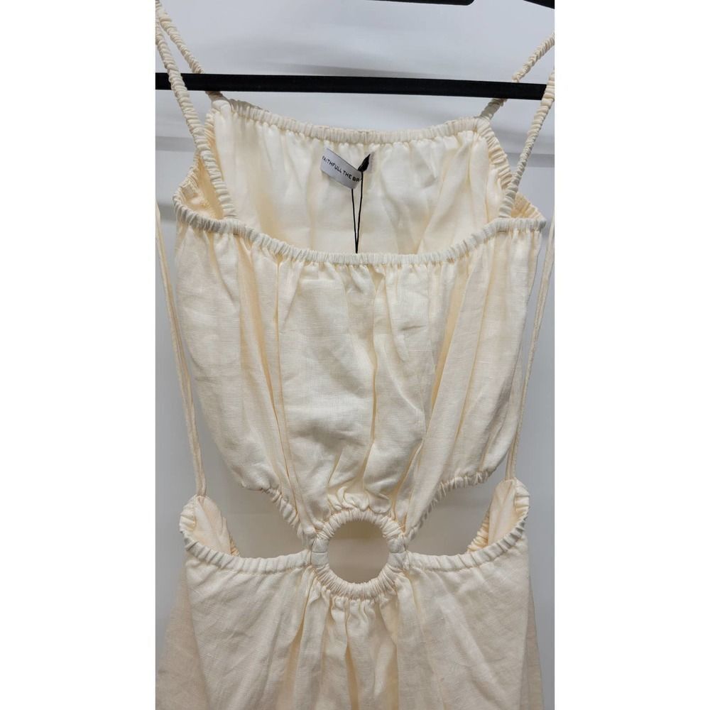 Faithfull the Brand Linen Cut-Out Mini Dress - Picture 2 of 6